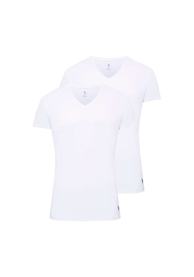 U.S. Polo Assn. Erkek Beyaz 2 Li V Yaka Atlet 80194