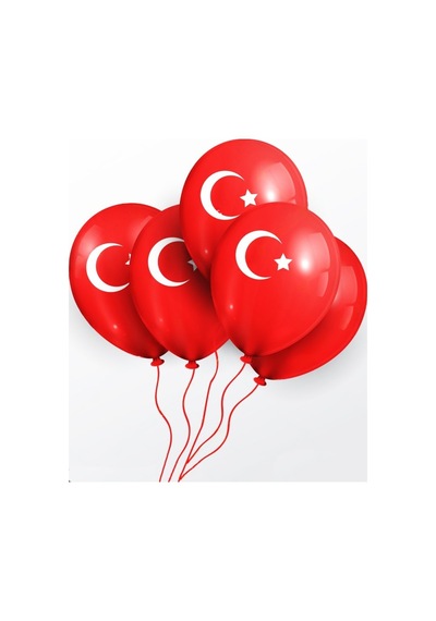 Beysüs Türk Bayrağı Lateks Balon 12'li