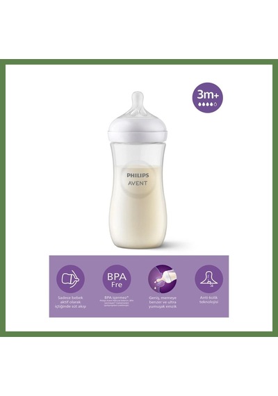 Bezos Doğal Tepkili Natural Response Pp Biberon 330 Ml 3+ Ay Hb006