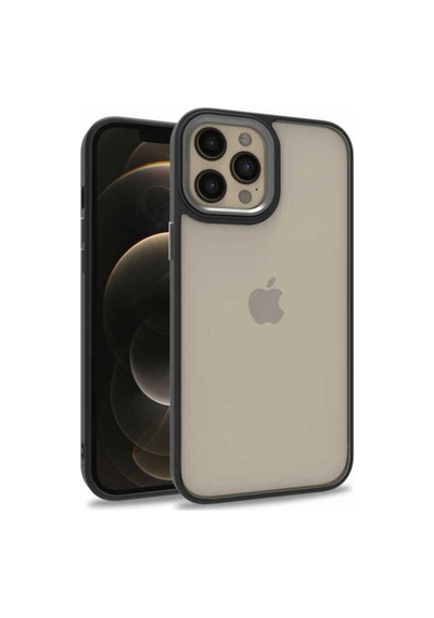 Apple Uyumlu iPhone 12 Pro Max Kılıf Zore Flora Kapak Siyah