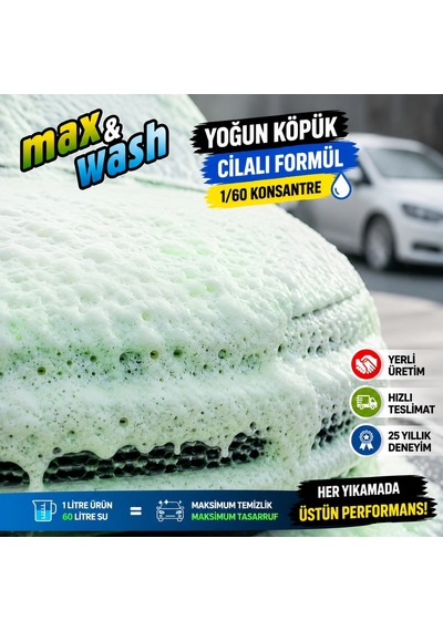 1 Kg Ph Nötr Cilalı Oto Şampuanı - Boya Koruyucu Yoğun Köpük