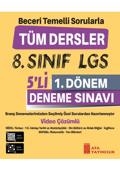 8. Sınıf Lgs 5'li 1. Dönem Deneme Sınavı