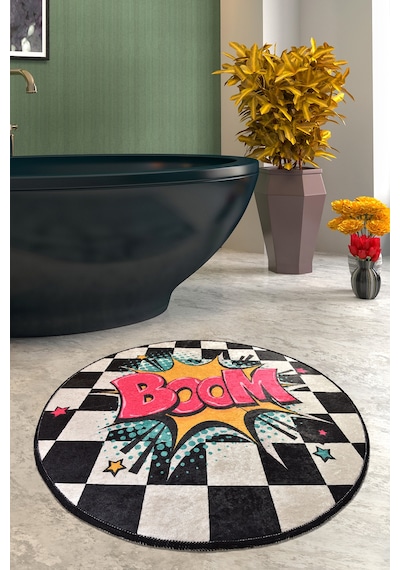 Boom Djt Çap 140 Cm Banyo Halısı Çok Renkli