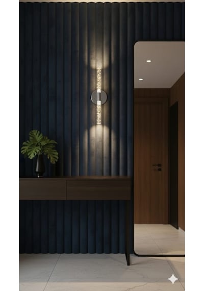 Bhbackhome Bubbleflux Şık Tasarım Modern Ledli Aplik 40 Cm Pilli Gümüş