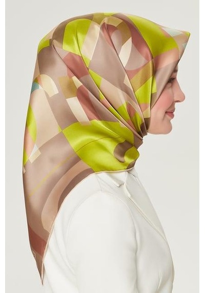 Armine İpek Eşarp Nostalji - 8526-25 Fıstık Twill Fıstık