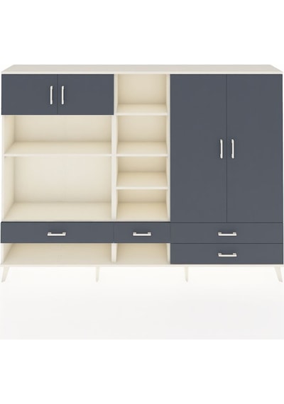 Arges Dolap 12 Raflı 4 Çekmeceli 4 Kapaklı 220x30x163 Aytaşı-antr Aytaşı-antrasit Arges Dolap 12 Raflı 4 Çekmeceli 4 Kapaklı 220x30x163 Aytaşı-antr Aytaşı-antrasit