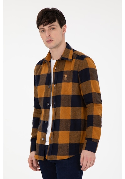 U.s. Polo Assn. Erkek Lacivert Gömlek Desenli 50297504-vr033 Lacivert