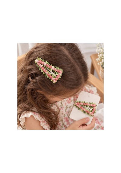 Çiçek Detaylı Üçgen Çıtçıt Saç Tokası - Pembe Pembe Üçgen - 923833735 Pembe Üçgen - 923833735 Pembe Üçgen