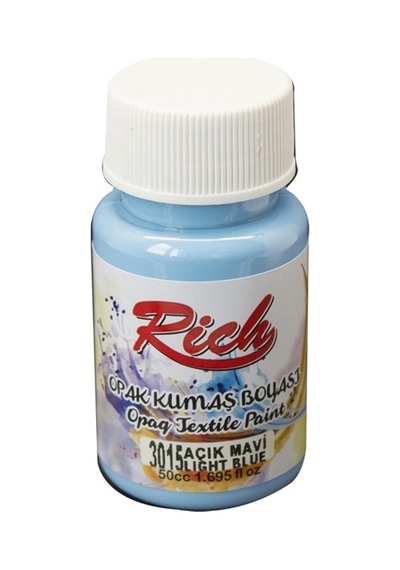 Rich Opak Kumaş Boyası 50 Cc. 3015 Açık Mavi
