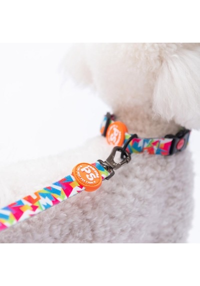 Mosaic Mozaik Desenli Köpek Boyun Tasması Ayarlanabilir Köpek Tasması Mavi