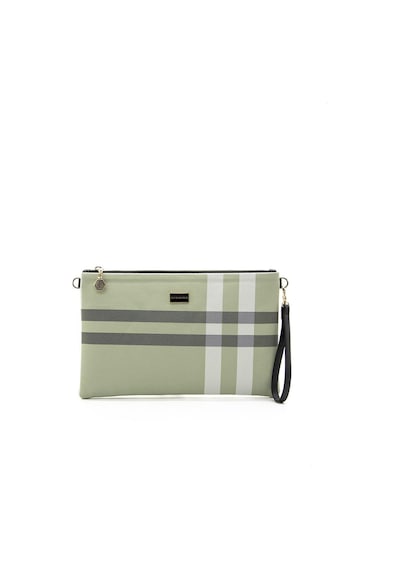 Silver Polo Sp1034 Kadın Portföy & Clutch Ekose A.yeşil-kemik