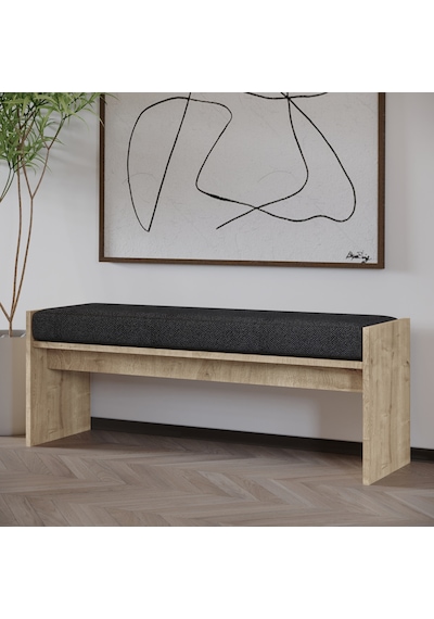 Pearl Bench Modern Tasarım Antre, Mutfak, Yatak Odası, Balkon Oturma Bankı, Kolay Kurulum Safir Meşe