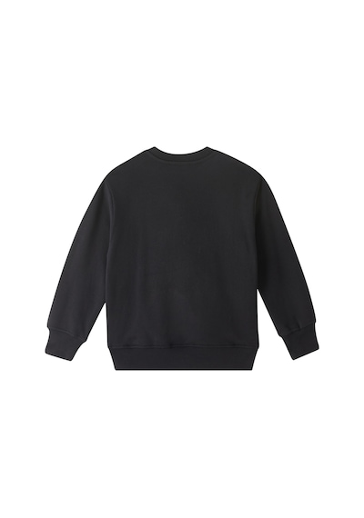 Msgm Çocuk Grafik Logolu Pamuklu Sweatshirt Siyah