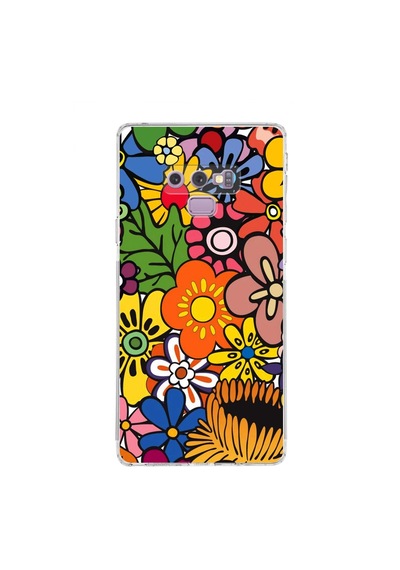 Samsung Galaxy Note 9 İle Uyumlu Retro Color 2 Kamera Korumalı Şeffaf Kılıf Şeffaf