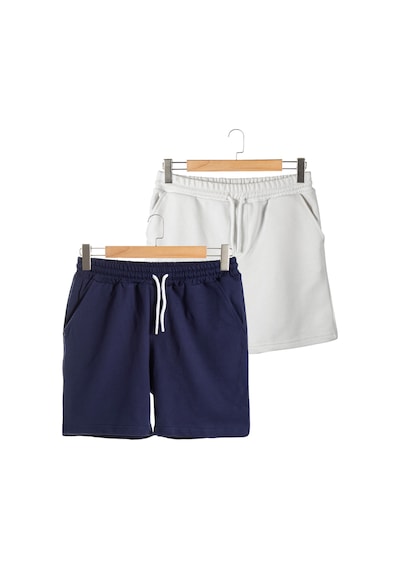Terapi Men 2'li Erkek Lacivert - Beyaz Basic Regular Fit Şort & Bermuda Lacivert-beyaz Terapi Men 2'li Erkek Lacivert - Beyaz Basic Regular Fit Şort & Bermuda Lacivert-beyaz