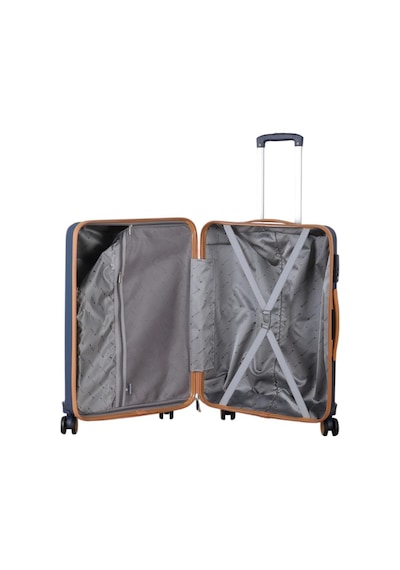 Mçs Bavul Büyük Ve Kabin 2li Set Kırılmaz Silikon Valiz V374 Laci/hardal Lacivert