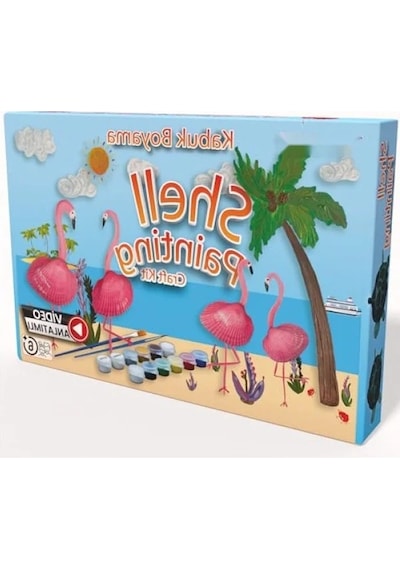 Deniz Kabuğu Boyama Etkinlik Seti - Flamingo Teması