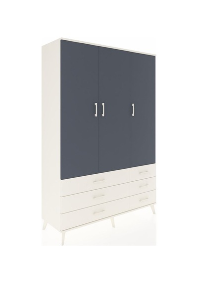 Hyperion Dolap 5 Raflı 6 Çekmeceli Tek Askılı 132x44x195 Aytaşı-antrasit/aytaşı Antrasıt/aytası Hyperion Dolap 5 Raflı 6 Çekmeceli Tek Askılı 132x44x195 Aytaşı-antrasit/aytaşı Antrasıt/aytası