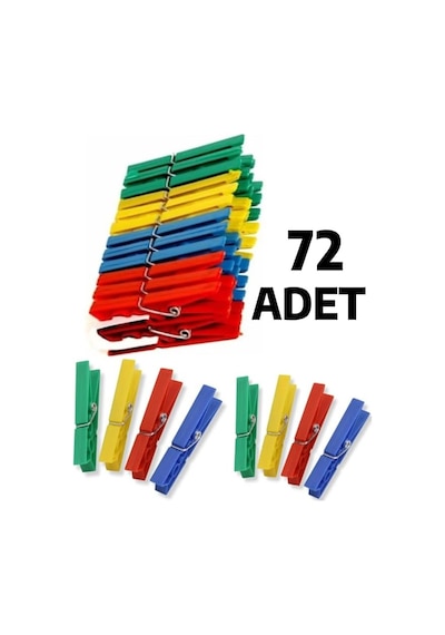 Nistabolje 72 Adet Mandal Klasik Çamaşır Mandalı Plastik, Nistabolje Diğer