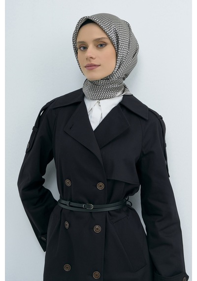 Armine Saf İpek Sura Eşarp-2026 İlkbahar-yaz- 952800d Siyah-Vizon