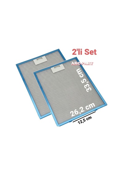 Silverline 2220 X6 İnox Davlumbaz Alüminyum Filtre 26,2x33,5 Cm - 2'li Set