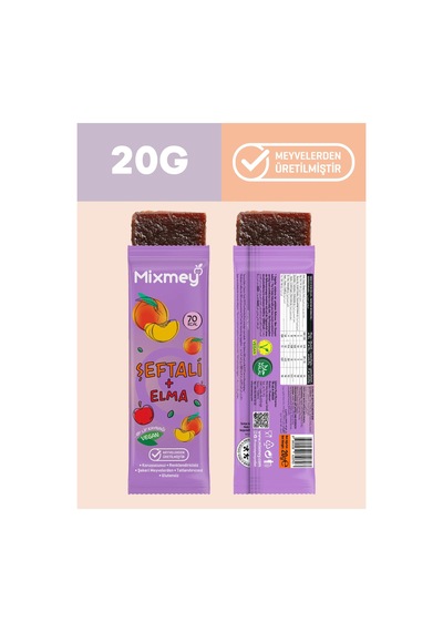 Mixmey Klasik Favoriler Meyve Bar Paketi 24 Adet | Atıştırmalık Vegan, Glutensiz (20GR X 24 ADET)