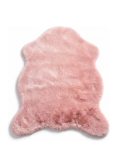 Merplush Peluş Post Halı 75x150 Cm Süet Taban Yumuşak Kürk Görünümlü Yatak Odası Halısı Pembe