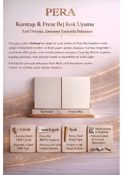 Pera Çalışma Masası Kumtaşı Renk Mdf Gürgen Ağacı Ayaklı Diğer