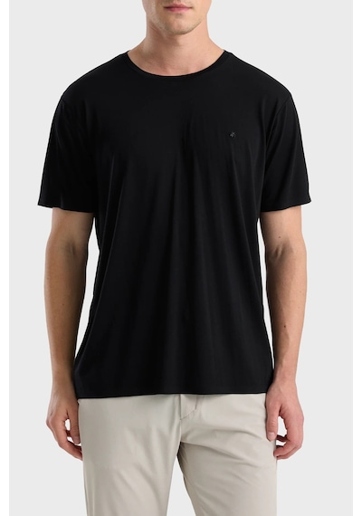 Isaora Yumuşak Dokulu Regular Fit Bisiklet Yaka T Shirt Erkek T Shirt Isr90230 Siyah