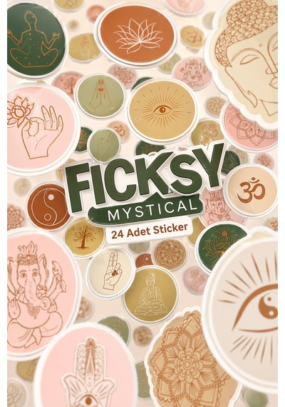 Mistik Sticker Seti - 24 Adet Etiket Çıkartma Çok Renkli