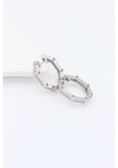 Çelik Küpe 2,3cm Çok Renkli