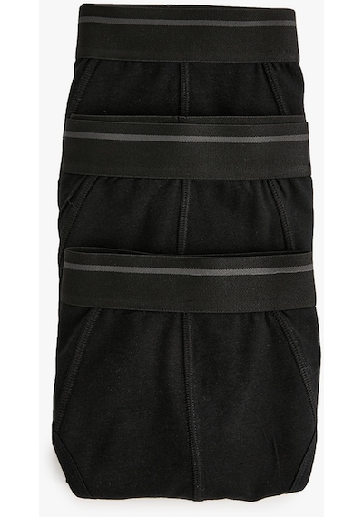 Koton 3'Lü Slip Boxer Seti Siyah 4Slm90066Mk
