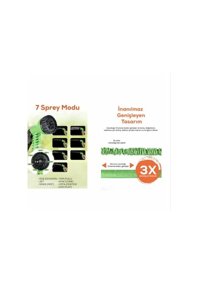 Uzayan Hortum Tabancalı Expandable Hose 10 Metre Asorti