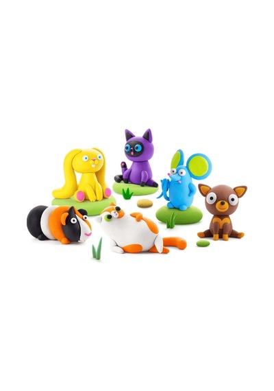 Hey Clay Yaratıcı Kil Seti - Fluffy Pets Çok  Renkli