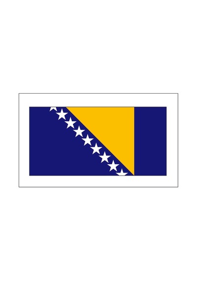 Bosna Hersek Bayrağı Sticker 20cm