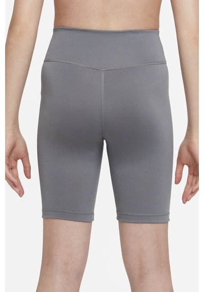 Nike One Kids Bike High Rise Leggings Shorts Yüksek Belli Kız Çocuk Biker Tayt Şort Gri