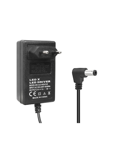 Powermaster Pm-19255 21 Volt - 1 Amper - 21 Watt 5.5 2.5 Mm L Uçlu Şarjlı Matkap Adaptörü