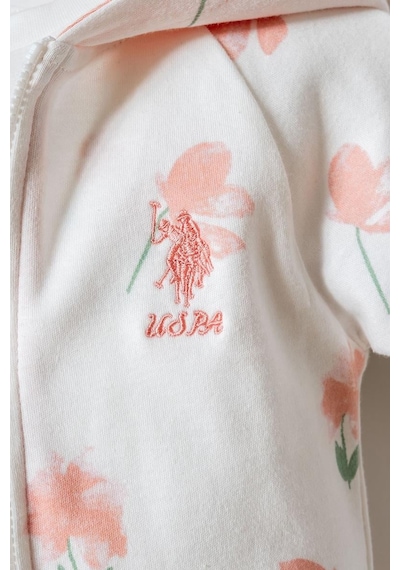 U.S. Polo Assn. Kız Bebek 3 Lü Takım Beyaz-pudra-2269 Pudra