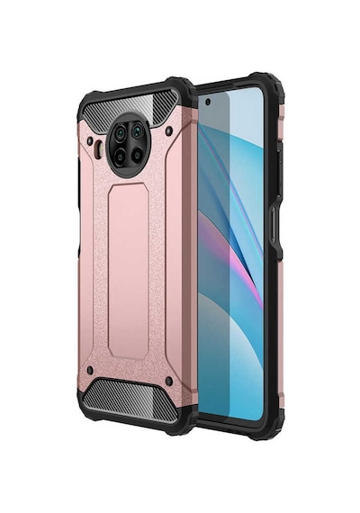 Ekılıf - Xiaomi Redmi Note 9 Pro 5g Uyumlu - Kılıf Çift Katman Zırh Tank Crash Military Kapak - Rose Gold