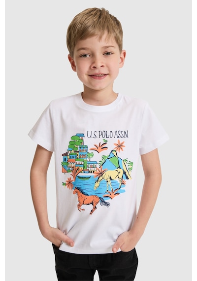 U.s. Polo Assn. Erkek Çocuk Beyaz Tişört 50327025-vr013