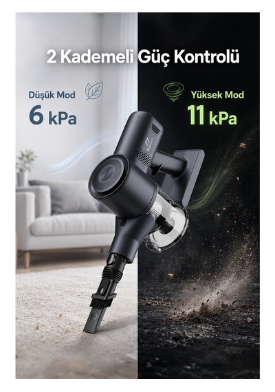 Pirantech ES-98 170 W Kablosuz Dikey Süpürge