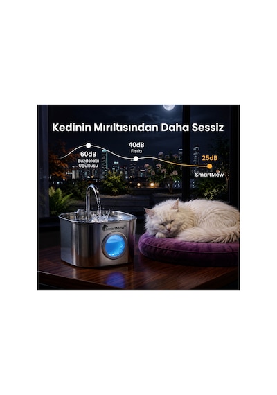 Smartmew Sce003 Akıllı Otomatik Kedi Tuvaleti Ve S15-b Kedi Su Pınarı Seti - Wifi Kontrollü, Otomatik Temizleme, Sessiz Çalışma