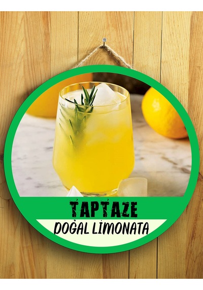 Mayeka Cafeler Restoranlar Kahvaltıcılar İçin Limonata Duvar Kapı Tablo Ahşap Askılı Pano Tabela