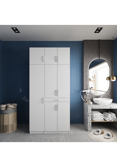 Vita Çamaşır Ve Kurutma Makinesi Dolabı Banyo Dolabı Beyaz