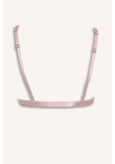 Defacto Dantel Detaylı Saten Kapsız Pedsiz Balensiz Açık Pembe Bralet G1139ax26sppn648 Pembe-pn648