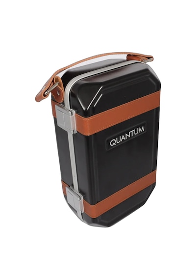 Quantum Seyahat Tipi 5 Taşıma Kordonlu Siyah Humidor Puro Kutusu - Trz3008
