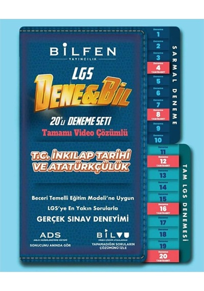 Bilfen 8.sınıf T.c. İnkılap Tarihi Ve Atatürkçülük Dene&bil 20 Li Deneme Seti