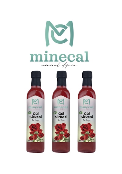 Gül Sirkesi 3x500 Ml %100 Katkısız Doğal Şekersiz Koruyucu Içermez