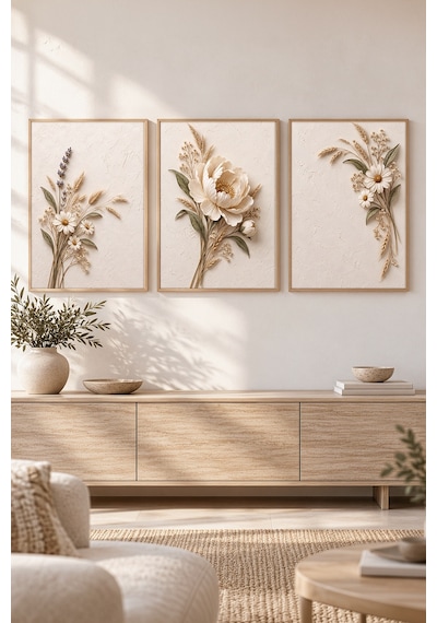 Doğal Ahşap Çerçeveli Ivory Meadow Peony 3 Lü Ahşap Çerçeveli Mdf Tablo Seti Şakayık, Lavanta Ve Papatya Kuru Çiçek Temalı Kabartma Görünümlü Renk: Doğal Ahşap Doğal Ahşap Çerçeveli Ivory Meadow Peony 3 Lü Ahşap Çerçeveli Mdf Tablo Seti Şakayık, Lavanta Ve Papatya Kuru Çiçek Temalı Kabartma Görünümlü Renk: Doğal Ahşap