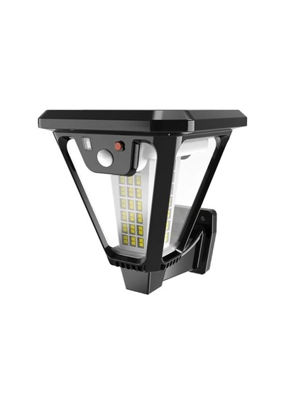 Hs-v83 Solar Panelli 3 Modlu Kumandalı Hareket Sensörlü 100 Smd Ledli Şarjlı Duvar Bahçe Lambası